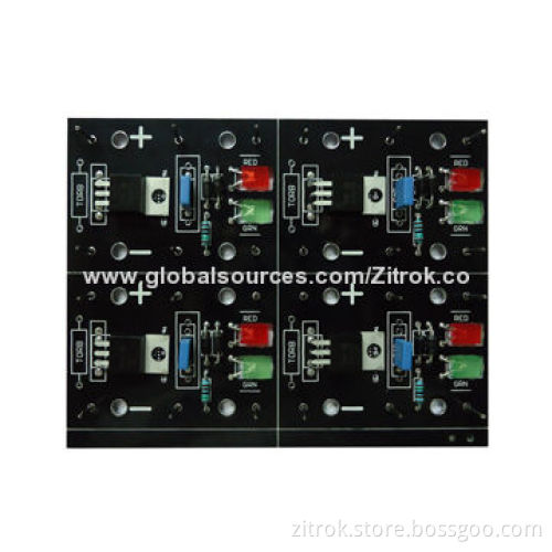 FR4 PCB assembled with component, 1Oz copper, with gold finger